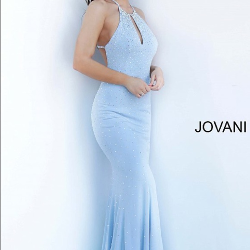 Jovani 67101 Blue Sparkle Dress
